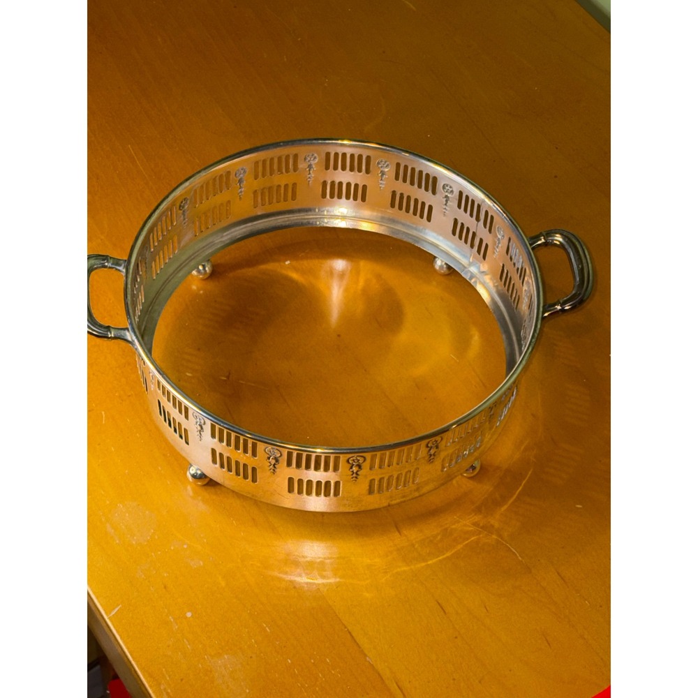 Vintage Norman Plate EPNS 685 Silver Plated Pierced casserole or dish holder